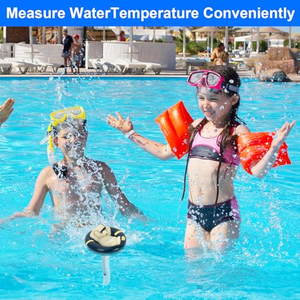 Thermomètre de piscine flottant en forme d'ours polaire de dessin animé, thermomètre de température de l'eau avec cordon pour piscines extérieures et intérieures - Product Image 5