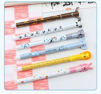 Stylo à encre au design de dessin animé, modèle neuf, fournitures scolaires pour étudiants, stylo à encre noire en carbone, matériau plastique, stylo neutre