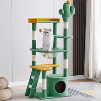 Offre Spéciale moderne luxe chat arbre tour maison avec sisal griffoir bois peluche remise cadeau de noël chat arbre maison