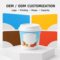 Gobelet en plastique jetable écologique de haute qualité 85 ml pour yaourt, pudding, gelée, en-cas, avec couvercle, emballage IML