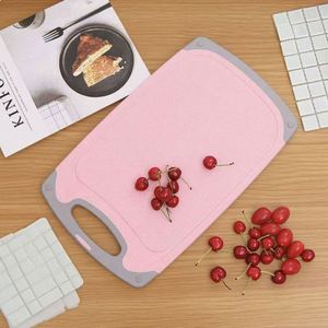 Tabla de cortar ecológica de paja de trigo, color rosa, antimoho, no tóxica, con asa. - Product Image 4