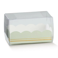 Boîtes d'emballage pour macarons avec fenêtre transparente, personnalisables, pliables, en plastique transparent, vente en gros, boîte d'exposition pour macarons exquise