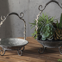 Jardinière en métal pour plantes de jardin, vase à fleurs, design vintage pour la décoration de la ferme