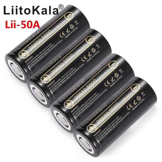 Direct Sale of Brand New Liitokala Lii-50A 3.7V 26650 5000Mah Lithium Battery 20Afpv Genuine 3.7V Digital Battery in Stock