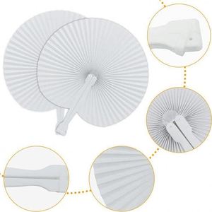 Éventail en papier circulaire personnalisé pour mariage, fête ou cadeau, avec impression sur mesure - Product Image 2