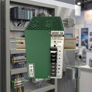 แหล่งจ่ายไฟแบบราง DIN 24v สำหรับระบบอัตโนมัติในอุตสาหกรรม -40~70 องศาเซลเซียส ติดตั้งแบบราง DIN ให้แรงดันไฟฟ้าขาออก 24VDC ที่เสถียร - Product Image 1
