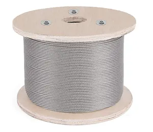 Stainless Wire Rope 1/8" 3/16" 1/4" 316 SS Cable Aircraft Cable 1x19 7x7 7x19 T316 Stainless Steel Wire Rope For Deck Cable Railing Hardware