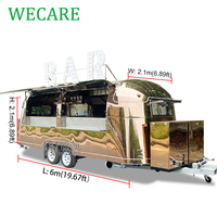 Camion de restauration mobile Wecare avec cuisine complète, bar, remorques alimentaires pour la vente au Canada