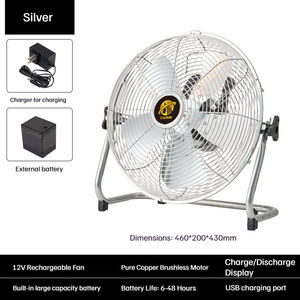 Ventilateur solaire rechargeable, ventilateur portable d'extérieur à forte puissance, ventilateur électrique, ventilateur sur pied, ventilateur pour dortoir - Product Image 1