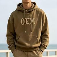 Hoodie Polos Heavyweight Fleece Oversized Custom Print Unisex hoodie katun tebal Puff Printing Foam Printing