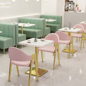Hot Sale Modern Furniture Booth Sofa for Restaurant Simple Design Commercial Dining Furniture Coffee Shop Custom <strong>Table</strong> Chairs - Product Image 2