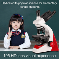 1000X Hd Étudiant Led Lumière Composé Leyes Lunettes de Soleil Microscope Trinoculaire Lunettes Gafas LED Illumination 1 Ans 40X-5000X