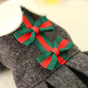 Spring Autumn Winter New Design Popular Classic Cotton Print Elegant Warm Thick Cute Bow Pet Skirt <b>Dog</b> <b>Clothes</b> Dress - Product Image 4