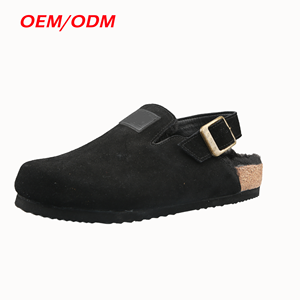 Birkenstocks Boston en <span class=keywords><strong>laine</strong></span> et liège, cuir véritable, boucle pour l'hiver, tendance, résistant à l'usure, antidérapant, fourrure chaude - Product Image 2