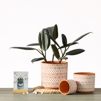 Grand pot de fleur moderne en céramique cylindrique Jardinière d'intérieur de 4.3 pouces avec design nordique Vase mat coloré Poterie de petite taille