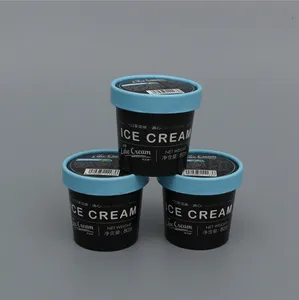 Récipient en papier de qualité alimentaire gobelets à glace emballage gobelet en papier pour crème glacée