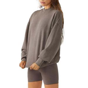 Sudadera Deportiva de Felpa para Mujer, Cuello Redondo, Algodón, Talla Grande, Venta al Por Mayor - Product Image 1