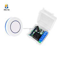 Interrupteur mural sans fil 433 MHz avec télécommande, contrôleur de relais 220 V/110 V 10 A, mini bouton, utilisation universelle pour garage