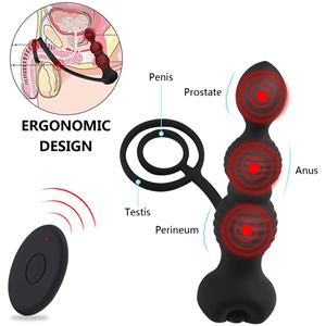 Design ergonomico giocattoli sessuali per adulti massaggiatore Premium 10 frequenza modalità di vibrazione in Silicone Anal tappi materiale ABS per coppie - Product Image 2