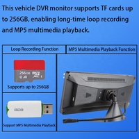 DVR Integrado para Automóvil HD de 12.3 Pulgadas, Entrada de Video de 5 Canales, Advertencia de Punto Ciego BSD, Dispositivo Multimedia para Automóvil MP5