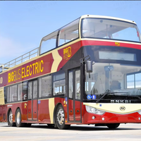Bus électrique de tourisme de luxe à deux étages Ankai de 12 mètres