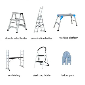 Hot bán bước gấp thang nhôm bền đôi bên nền tảng thang - Product Image 3