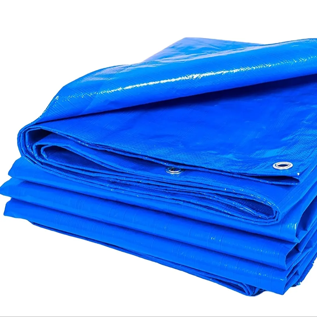 Triệu nhựa màu xanh vải mạnh mẽ không thấm nước PE Tarpaulin HDPE tráng Tarpaulin