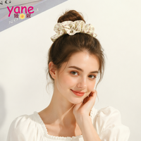 Scrunchies XL surdimensionnés à motifs floraux, personnalisables, fabriqués en usine BSCI, divers accessoires pour cheveux pour filles