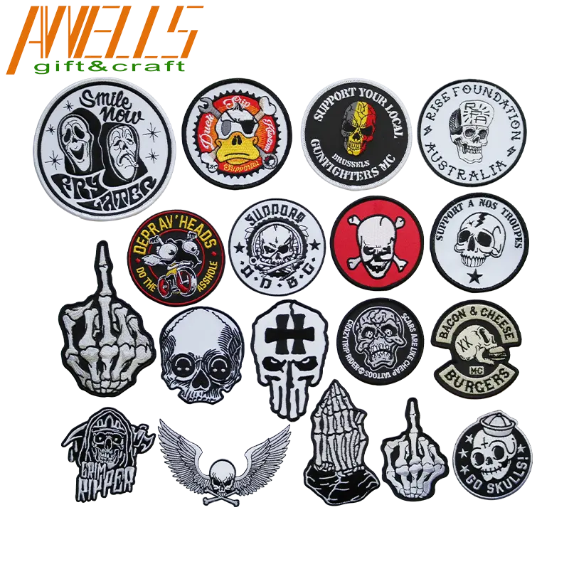 Embroidered Custom Logo Patches And Badges Patches Embroidery with Iron on For Clothing T shirt Embroidery Patch