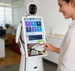 หุ่นยนต์บริการเชิงพาณิชย์อัจฉริยะ Amy - หุ่นยนต์หน้า<span class=keywords><strong>จ</strong></span>อสัมผัสอัจฉริยะสำหรับห้างสรรพสินค้า/ธนาคาร/โรงพยาบาล/ห้อง<span class=keywords><strong>จ</strong></span>ัดแสดงนิทรรศการ - Product Image 1