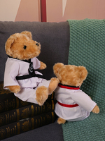 Ours en peluche Taekwondo, jouets en peluche, ours de karaté, cadeau mignon pour enfants, super doux, rembourré en coton PP, anniversaire
