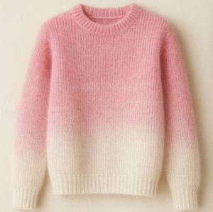Suéter Unisex con Aspecto de Mohair, 100% Algodón, Tejido Degradado, Jersey Informal para Otoño e Invierno, Logotipo Personalizado, Marca Privada, Venta al Por Mayor de Fábrica - Product Image 5