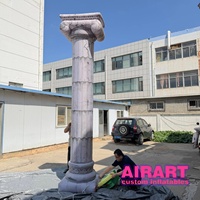 Pilier romain antique gonflable commercial sur mesure et réutilisable, colonne classique gonflable pour la location événementielle
