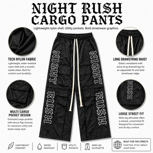 Pantalon <span class=keywords><strong>cargo</strong></span> coupe large en nylon personnalisé brodé coupe-vent pour homme, jogging décontracté en polyester imperméable, pantalon de sport pour homme - Product Image 3