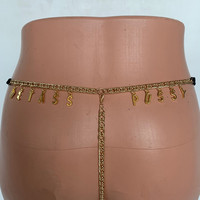 Ins Offre Spéciale personnalisé zodiaque fille bijoux strass cristal blanc lettre Bikini Sexy chaîne G String culotte string pour les femmes