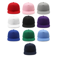 Gorras de Béisbol Personalizadas de Color Sólido, Estilo Hip Hop, Visera Plana, Cierre a Presión, Logotipo Bordado, 5 Paneles, Unisex, Venta al Por Mayor, Acrílicas