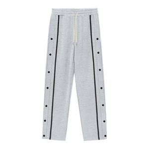 <span class=keywords><strong>Pantaloni</strong></span> Casual da Uomo a Gamba Dritta <span class=keywords><strong>con</strong></span> Strisce <span class=keywords><strong>Laterali</strong></span> e Bottoni a Pressione, <span class=keywords><strong>Pantaloni</strong></span> Larghi Streetwear <span class=keywords><strong>con</strong></span> Spacco sull'Orlo - Product Image 2