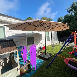 Sombrilla de Patio Resistente de 15 pies, Doble Cara, con Protección UV, Resistente al Agua, <span class=keywords><strong>para</strong></span> Negocios, Jardín y Parque - Product Image 5