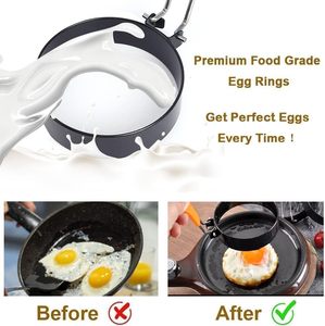 Pancake Rings Round Silicone Fried Egg Omelette Ring Mold Breakfast Sandwich Maker with Egg Cooker Ring - Product Image 4