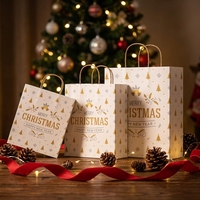 Sacs en papier de boutique en gros, sacs cadeaux de luxe personnalisés imprimés avec poignées, fabricant