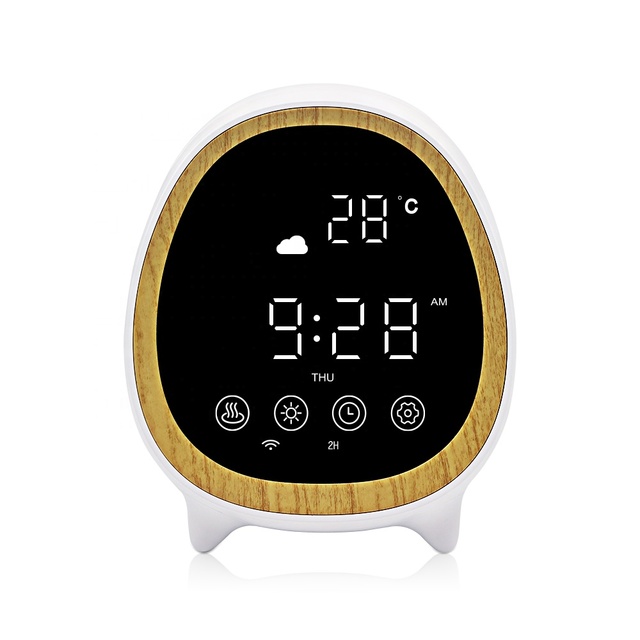 Wifi Electric Aromatherapy Purifier Essential Oil Aromatic Air Humidifier Aroma Diffuser with Weather and Clock