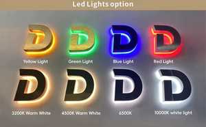 Letreros Luminosos para Negocios, Uso en Interiores y Exteriores, Resistentes al Agua, 3D IP65, Acero Inoxidable, Letras LED, para Edificios y Oficinas, Venta al Por Mayor - Product Image 5
