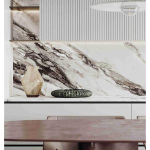 Rivestimento Murale in PVC Lucido Calacatta per Bagno e Cucina, 2600x540mm, Spessore 3mm - Product Image 1