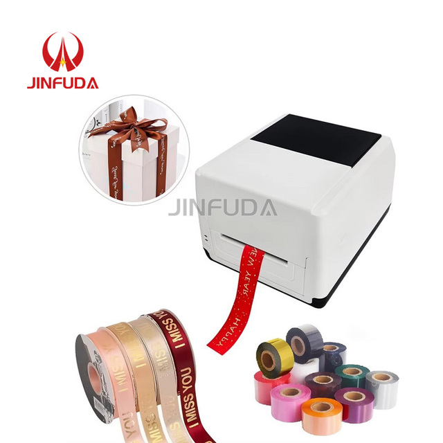 203DPI Thermal Transfer Ribbon Printer Print on Various Ribbons for Gifts & Tags with Integrated Cutter