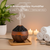 Diffuseur d'huiles essentielles à flamme d'aromathérapie ultrasonique USB de table, diffuseur d'arômes de feu, humidificateur domestique