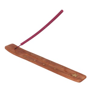 Soporte para incienso de madera natural de alta demanda con bandeja recolectora de cenizas para rituales diarios de Puja y oración, disponible a un precio razonable. - Product Image 2