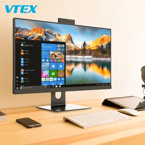 VTEX คอมพิวเตอร์แบบออลอินวัน,ดีไซน์แบบไร้กรอบ32นิ้ว23.6 23.8 24กล้อง Monoblock All In One เดสก์ท็อป