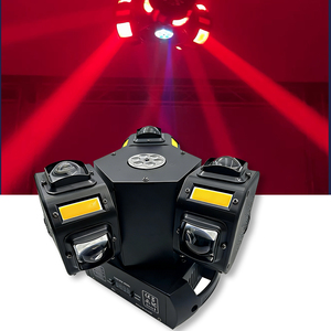 Avastron 150W Projecteur de Scène Mobile à 3 Têtes 12*10W LED RGBW 4-en-1 avec Effets Beam, Laser, Strobe, Wash, Gobo, DMX512 et Contrôle Sonore - Product Image 1