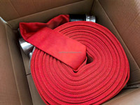 Tuyau en caoutchouc PVC, tuyau en caoutchouc synthétique haute pression, tuyau plat en toile pour la lutte contre les incendies avec raccords