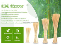 Brochettes rondes en bambou de 5,0 mm, 40 cm de long, jetables, écologiques, résistantes à la chaleur, pour barbecue et grillades de viande